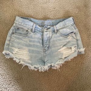 high waisted jean shorts